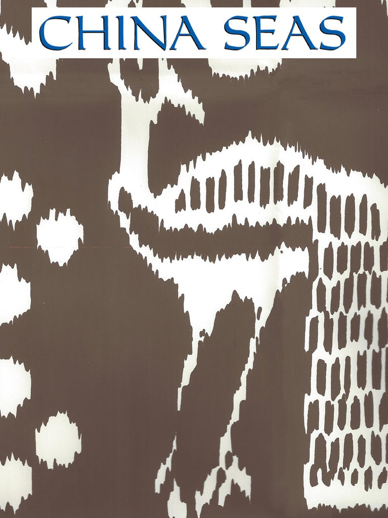 Bali II Brown on Almost White Screen Printed Wallpaper | China Seas