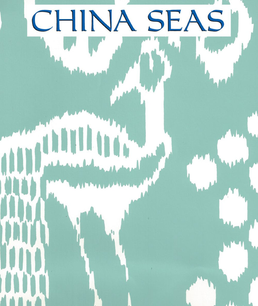 Bali II Turquoise on Almost White Screen Printed Wallpaper | China Seas