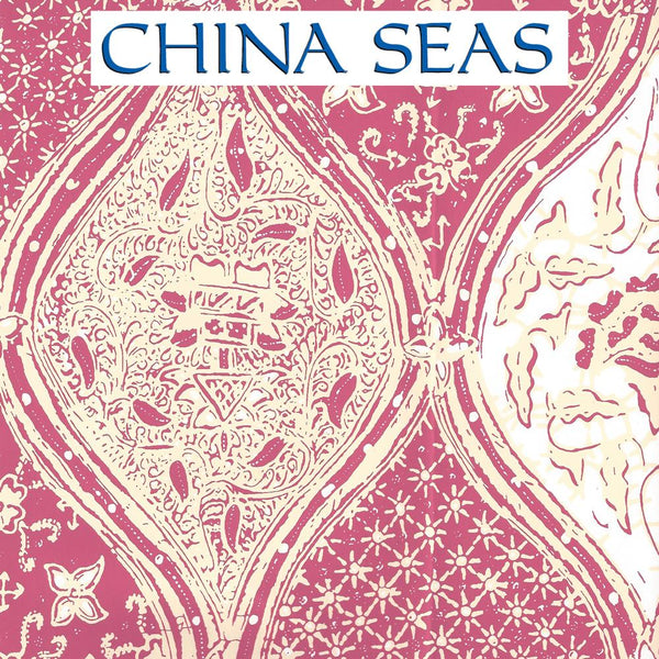 Balinese Batik Magenta Cream on White Screen Printed Wallpaper | China Seas