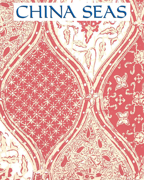 Balinese Batik Shrimp Cream on White Screen Printed Wallpaper | China Seas