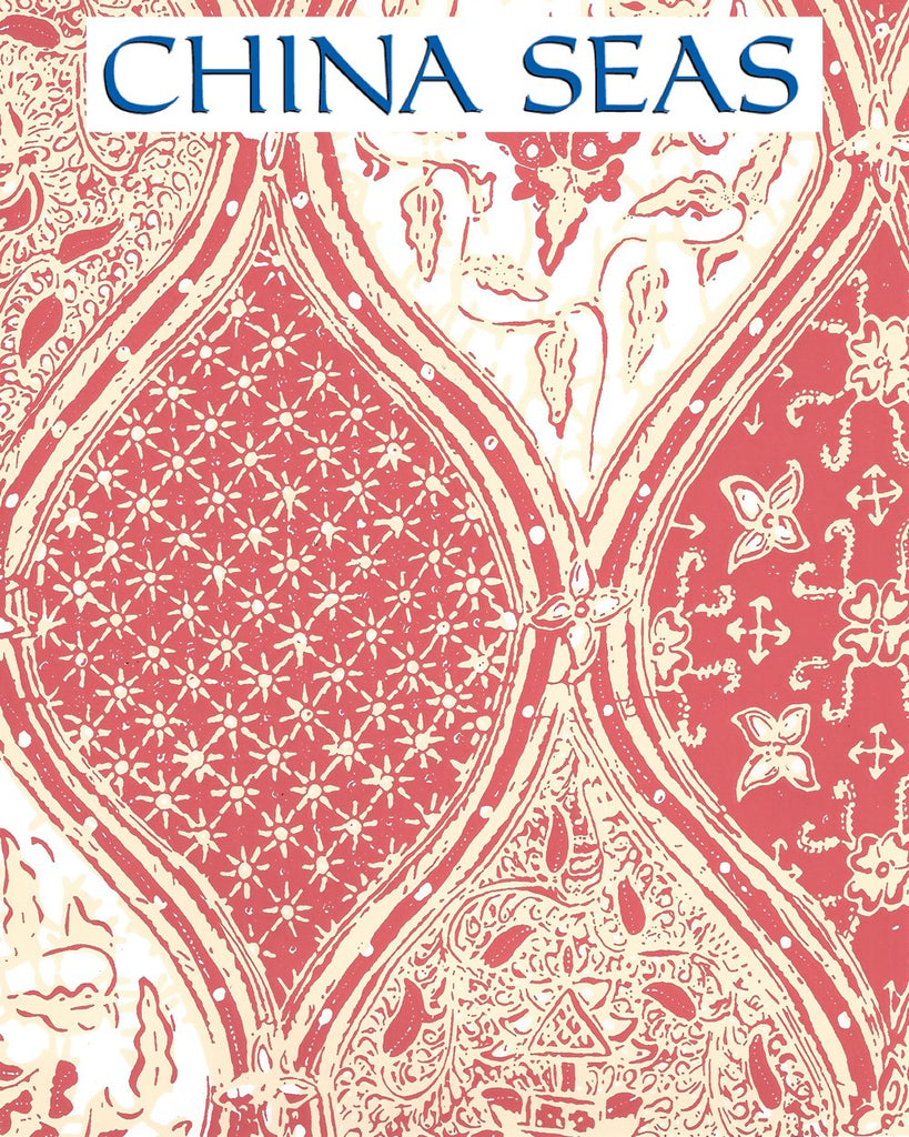 Balinese Batik Shrimp Cream on White Screen Printed Wallpaper | China Seas