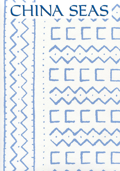 Beau Rivage French Blue on White Screen Printed Wallpaper | China Seas