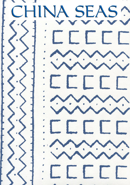 Beau Rivage Navy on White Screen Printed Wallpaper | China Seas