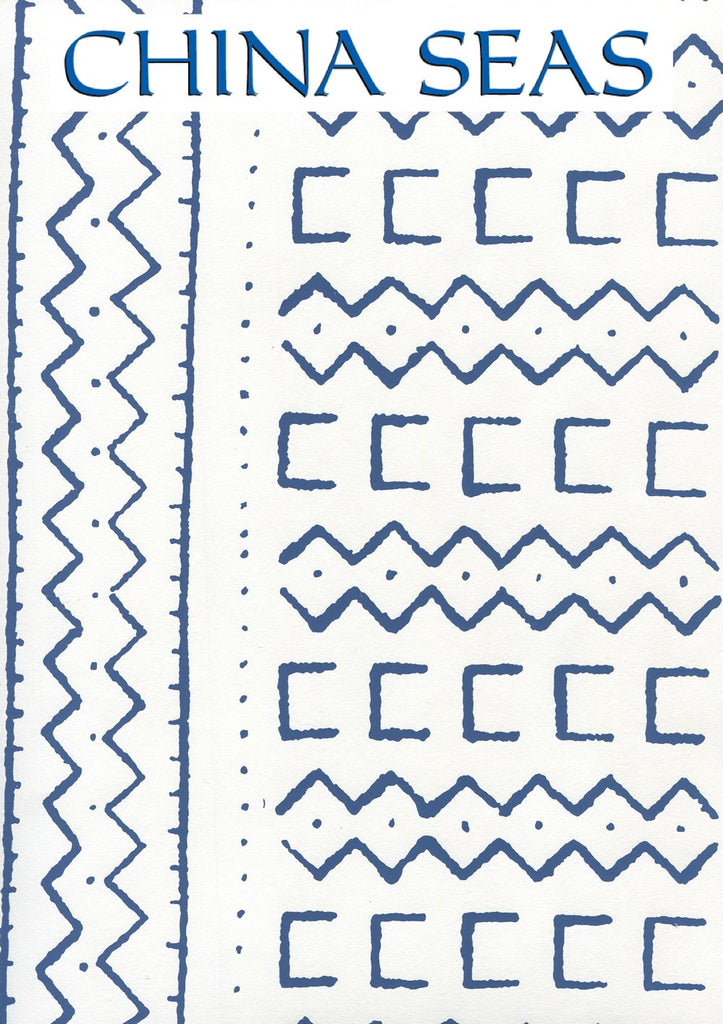 Beau Rivage Navy on White Screen Printed Wallpaper | China Seas