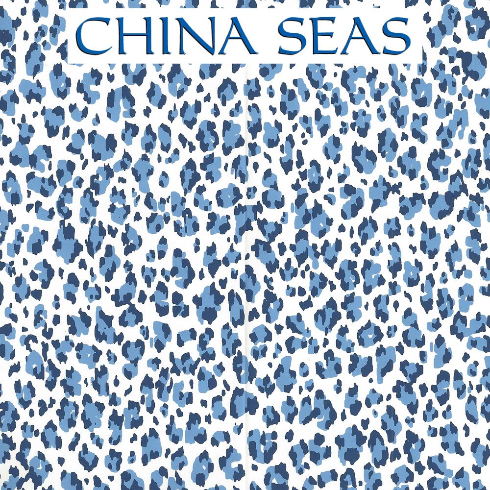 Bonaparte French Blue Navy Almost White Screen Printed Wallpaper | China Seas