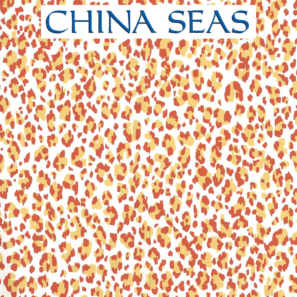 Bonaparte Gold Orange Almost White Screen Printed Wallpaper | China Seas