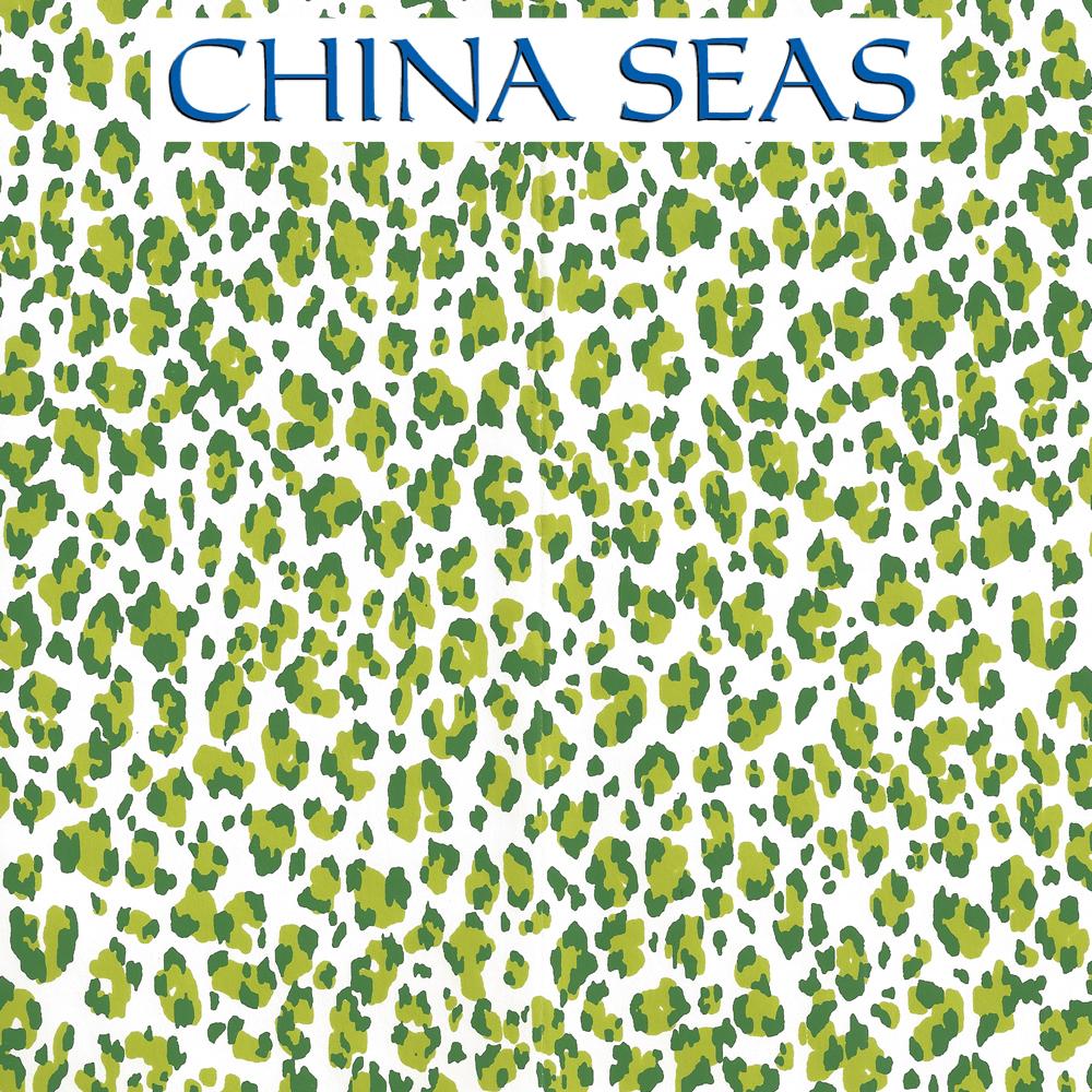 Bonaparte Lime Forest Green Almost White Screen Printed Wallpaper | China Seas