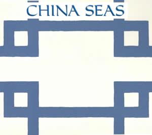 Brighton Wallpaper New Navy on Off White Paper Screen Printed Wallpaper | China Seas