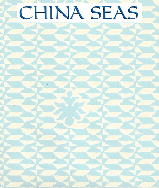 Carlo II Soft Windsor Blue on Off White Screen Printed Wallpaper | China Seas