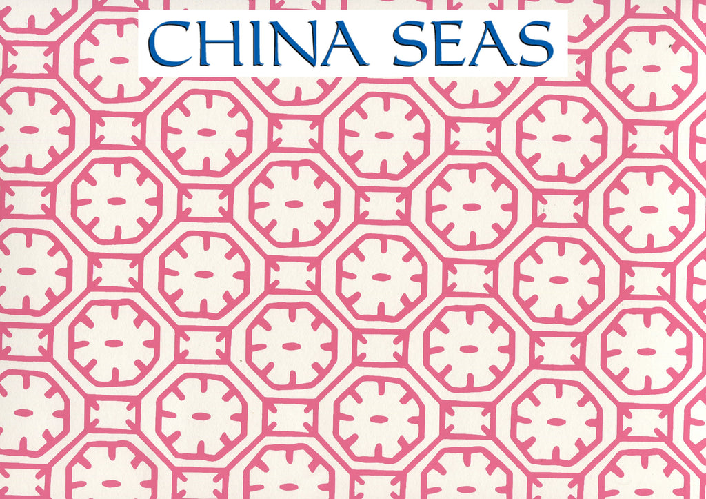 Ceylon Batik Jungle Green on Almost White Screen Printed Wallpaper | China Seas