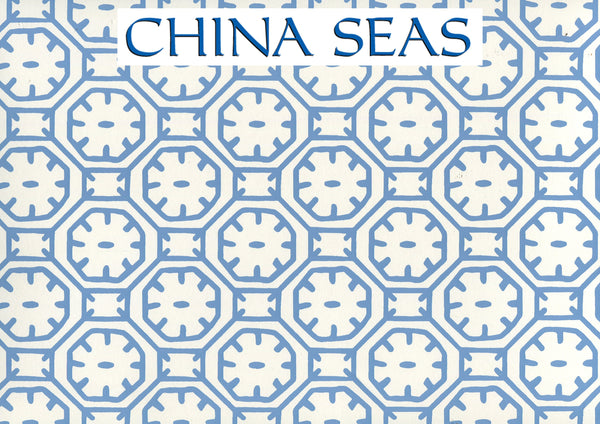 Ceylon Batik Magenta on Almost White Screen Printed Wallpaper | China Seas