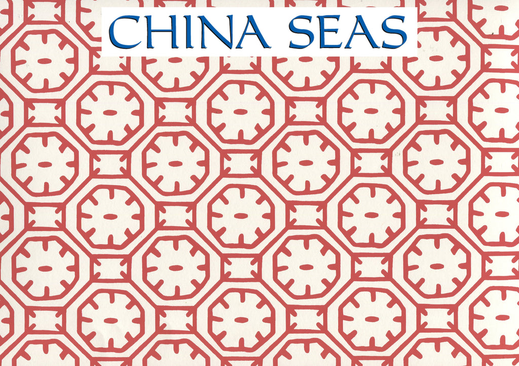 Ceylon Batik Purple on Almost White Screen Printed Wallpaper | China Seas