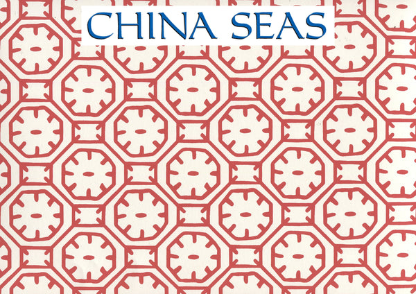 Ceylon Batik Purple on Almost White Screen Printed Wallpaper | China Seas