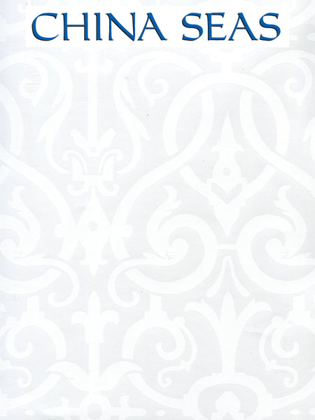 Charleston_II White_on_White Screen Printed Wallpaper | China Seas