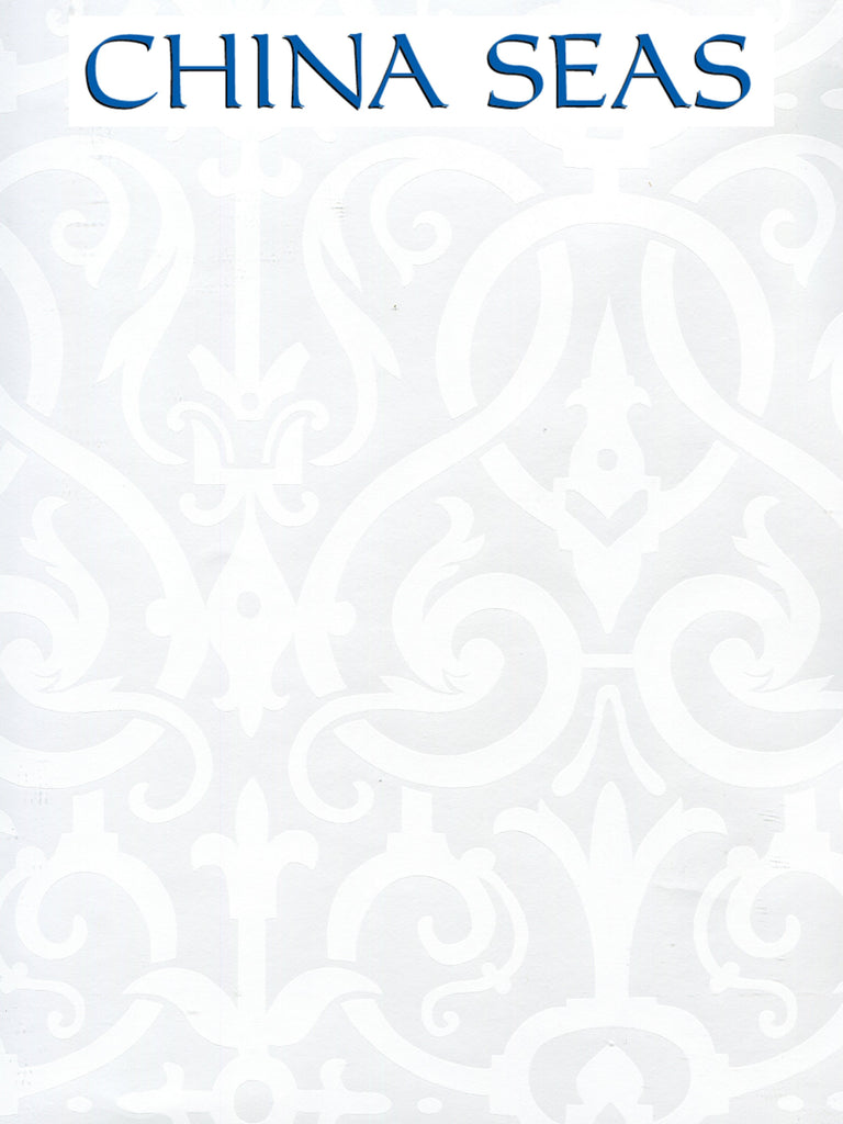 Charleston_II White_on_White Screen Printed Wallpaper | China Seas