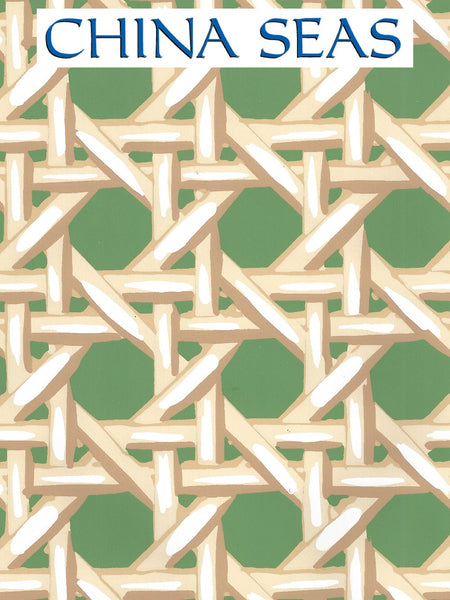 Club Cane Cream Forest Screen Printed Wallpaper | China Seas