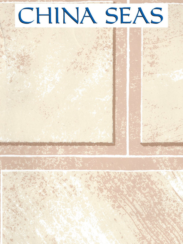 Coliseum Creams on White Screen Printed Wallpaper | China Seas