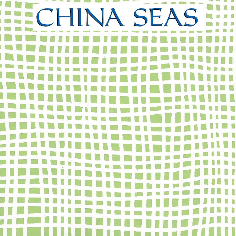Criss Cross Green on White Screen Printed Wallpaper | China Seas