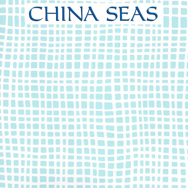 Criss Cross Turquoise on White Vinyl Screen Printed Wallpaper | China Seas