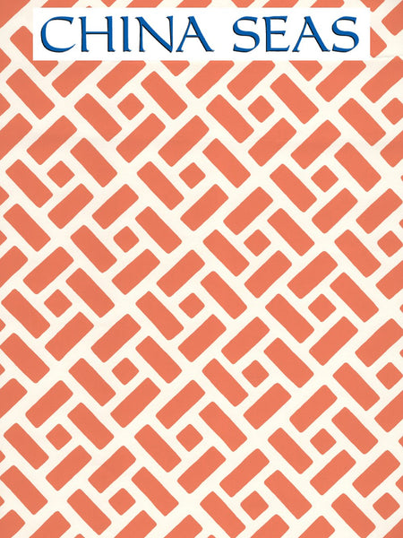 Edo II New Shrimp on Almost White Screen Printed Wallpaper | China Seas