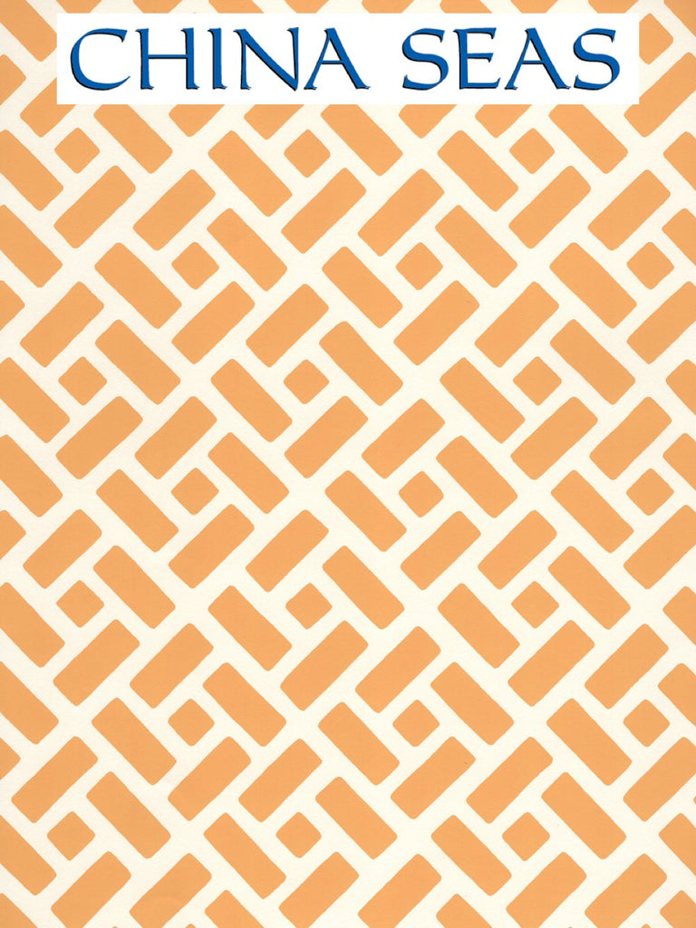 Edo II New Yellow on Almost White Screen Printed Wallpaper | China Seas