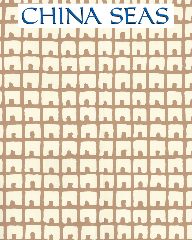 Fez Background Camel on Off White Screen Printed Wallpaper | China Seas