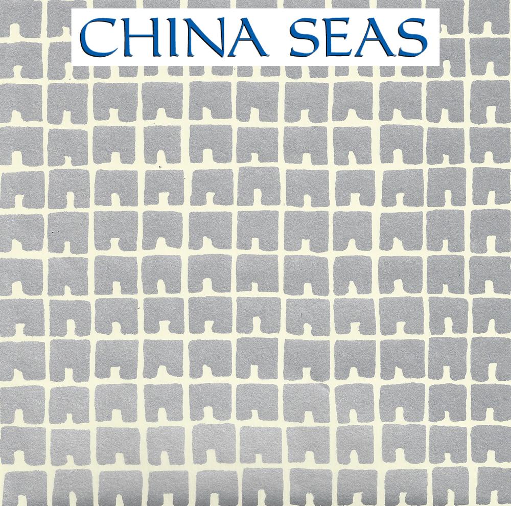 Fez II Silver Metallic Off White Screen Printed Wallpaper | China Seas