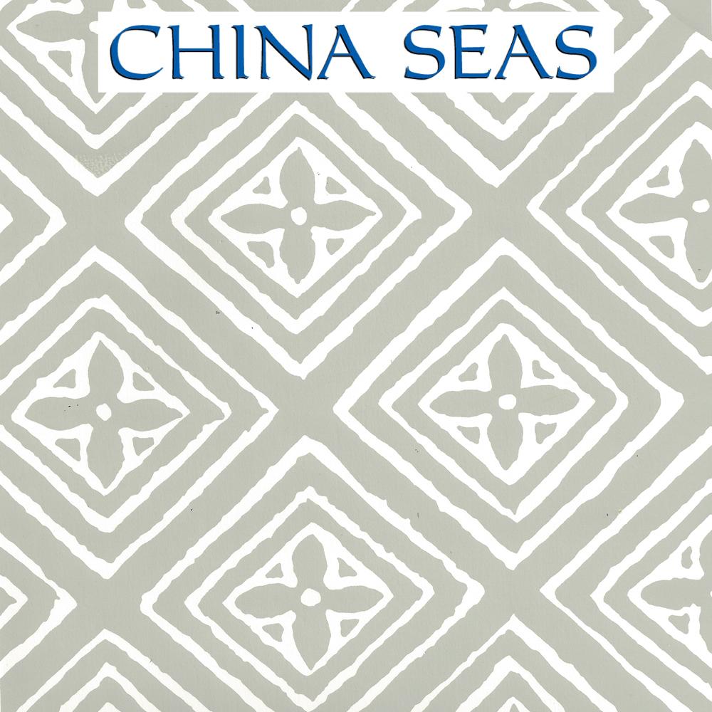Fiorentina Gray on Almost White Screen Printed Wallpaper | China Seas
