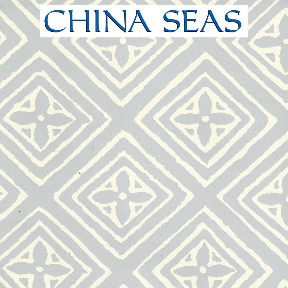 Fiorentina Windsor Windsor Blue Off White Screen Printed Wallpaper | China Seas
