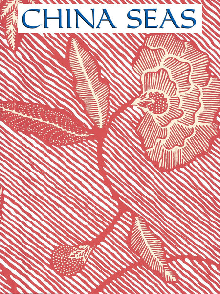 Flores Multi Shrimp Cream on White Screen Printed Wallpaper | China Seas