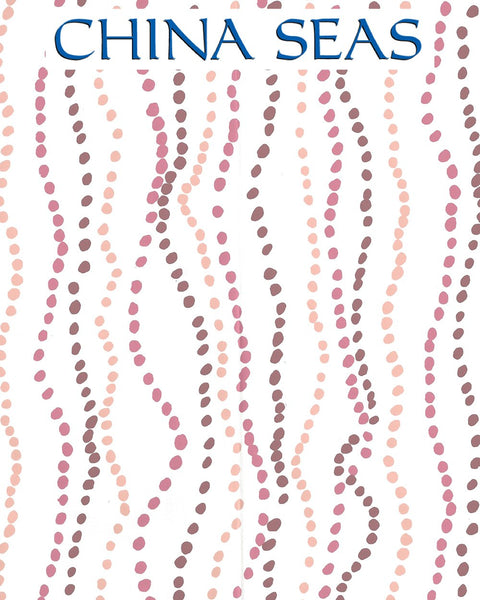 Ginza Magenta Plum Pink on White Screen Printed Wallpaper | China Seas