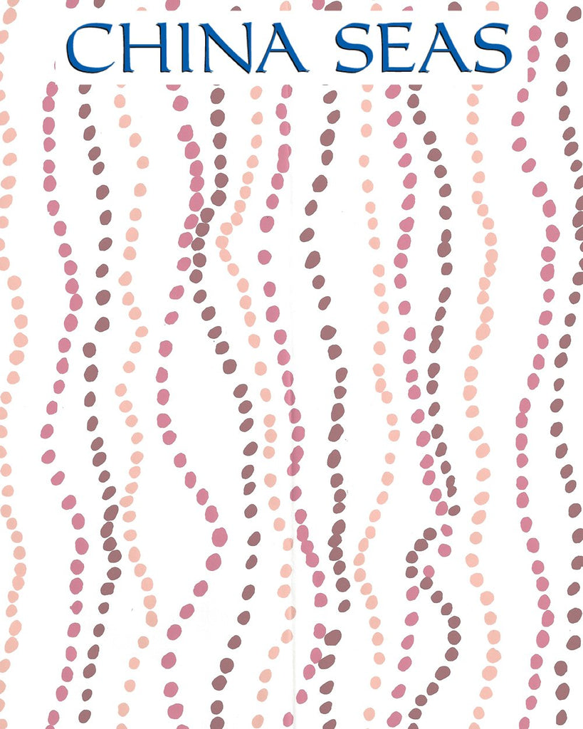 Ginza Magenta Plum Pink on White Screen Printed Wallpaper | China Seas