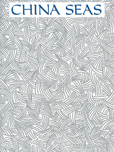Interweave Dark_Grey Screen Printed Wallpaper | China Seas