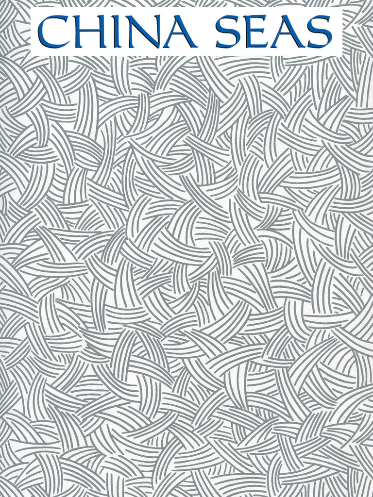 Interweave Dark_Grey Screen Printed Wallpaper | China Seas