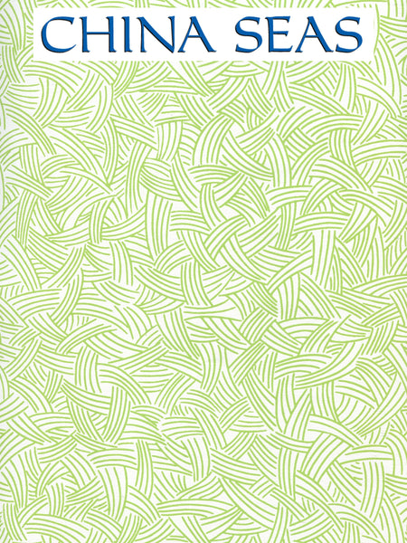 Interweave Jungle_Green Screen Printed Wallpaper | China Seas