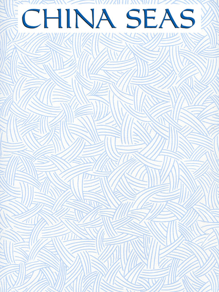 Interweave Light_Blue Screen Printed Wallpaper | China Seas