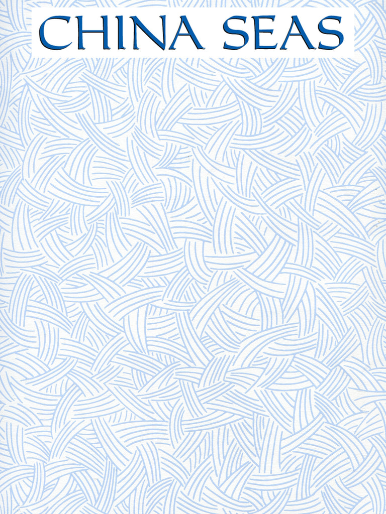 Interweave Light_Blue Screen Printed Wallpaper | China Seas