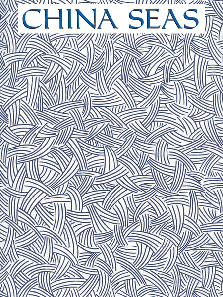 Interweave Navy Screen Printed Wallpaper | China Seas
