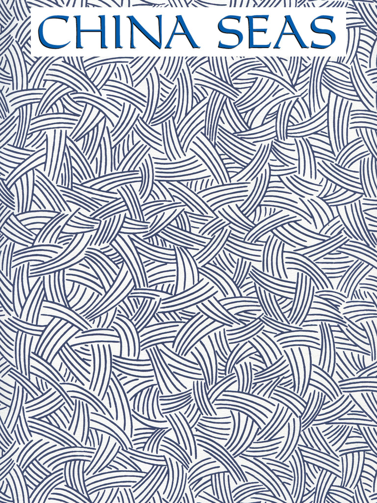 Interweave Navy Screen Printed Wallpaper | China Seas
