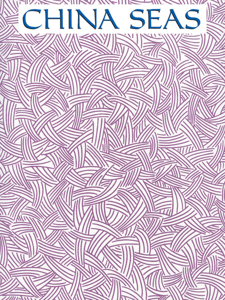 Interweave Purple Screen Printed Wallpaper | China Seas