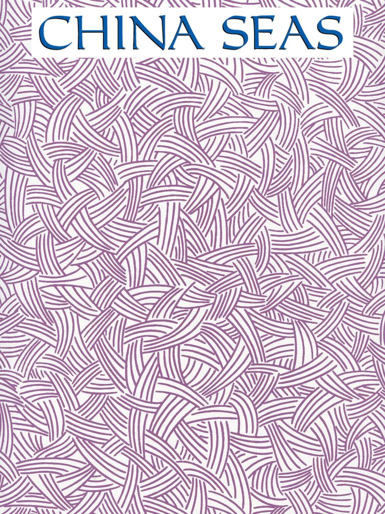 Interweave Purple Screen Printed Wallpaper | China Seas