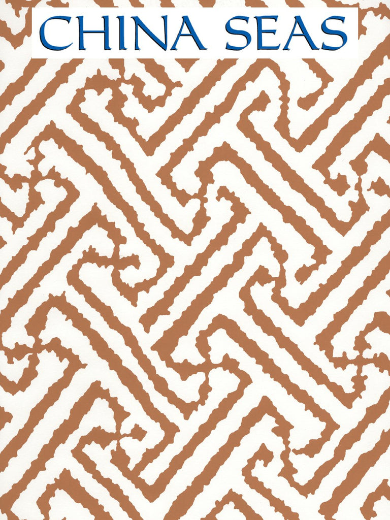 Java Grande Camel on Off White Screen Printed Wallpaper | China Seas