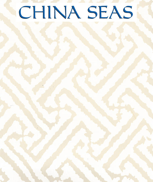 Java Grande Tan on Off White Screen Printed Wallpaper | China Seas