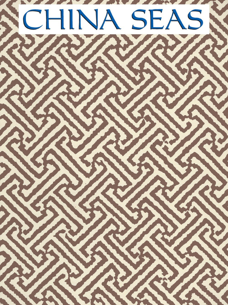 Java Java Brown on Off White Screen Printed Wallpaper | China Seas