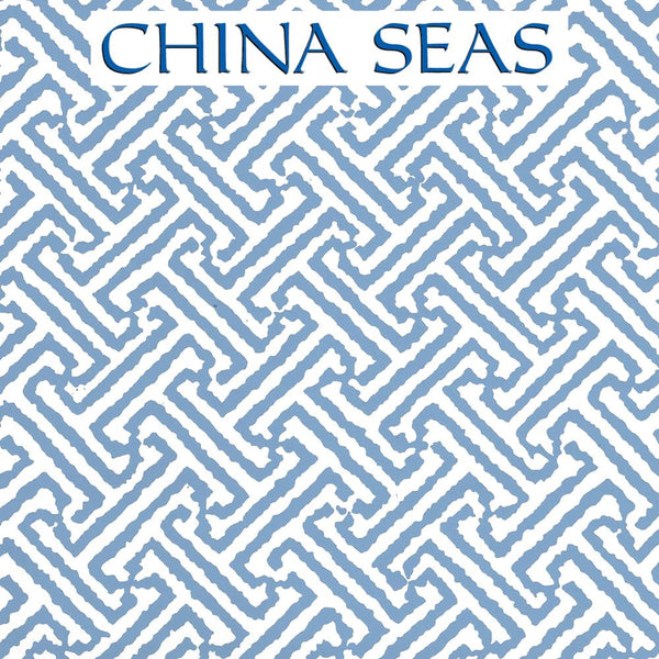 Java Java French Blue on White Screen Printed Wallpaper | China Seas