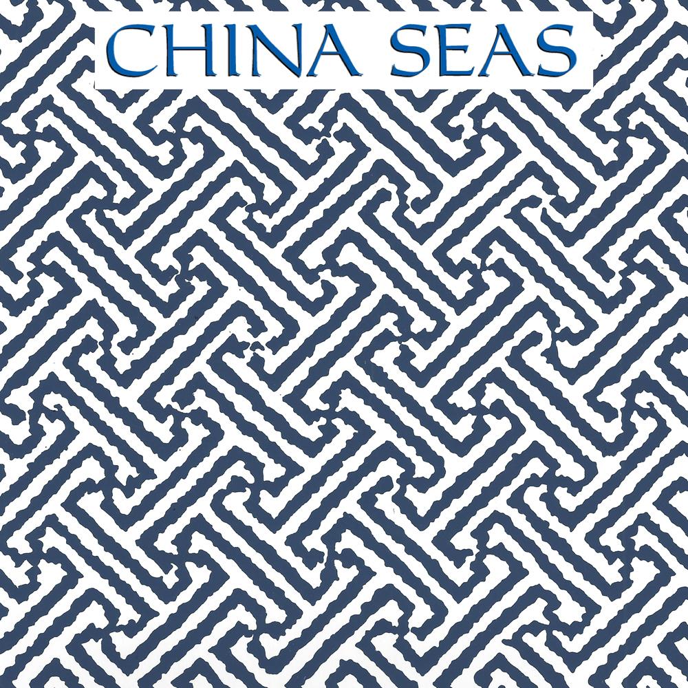 Java Java Navy on White Screen Printed Wallpaper | China Seas