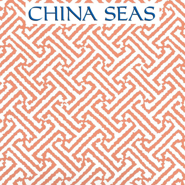 Java Java Salmon Orange on White Screen Printed Wallpaper | China Seas