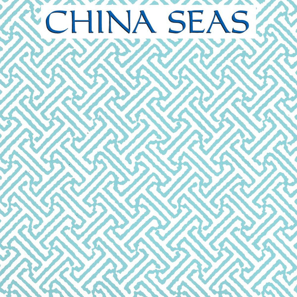 Java Petite Aqua on White Screen Printed Wallpaper | China Seas