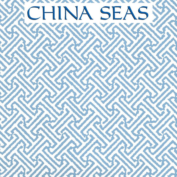 Java Petite French Blue on White Screen Printed Wallpaper | China Seas