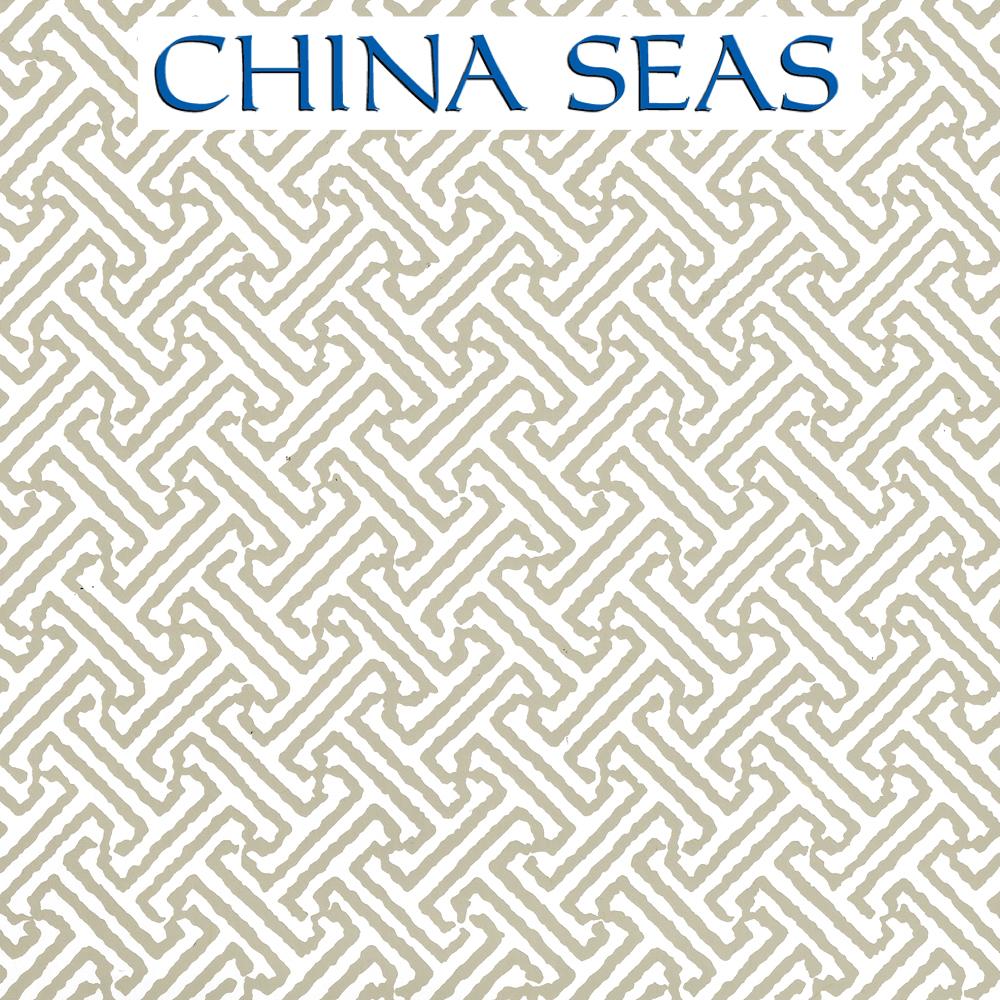 Java Petite Greige on White Screen Printed Wallpaper | China Seas